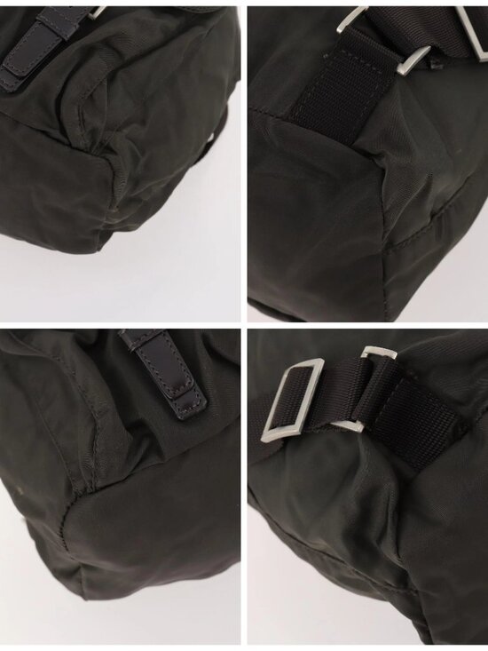 PRADA Backpack Nylon Gray Silver Auth BA10561 main image 6